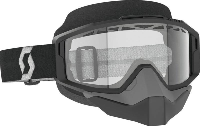 Scott 51-5608 285543-1007043 SPLIT OTG SNWCRSS GOGGLE BLACK/WHITE CLEAR LENS