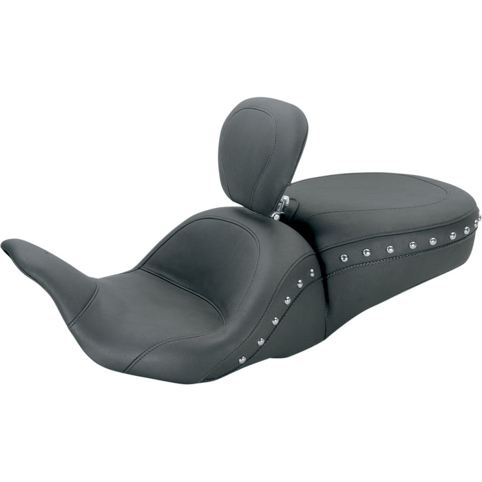 MUSTANG 0801-0605 79704 Lowdown™ 2-Up Seat - Lowdown Seat with Driver Backrest - Chrome Studded