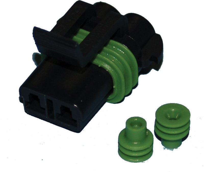 Namz Custom Cycle 850-08408 NDP-38063 DELPHI-PACKARD WEATHERPACK 2-WIRE FEMALE CONNECTOR