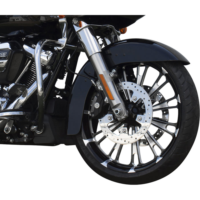 COASTAL MOTO 0201-2417 FUL-233-BC-ABST Fuel Moto Forged Aluminum Wheel - Front - Dual Disc/with ABS - Black Cut - 23x3.75 - FL