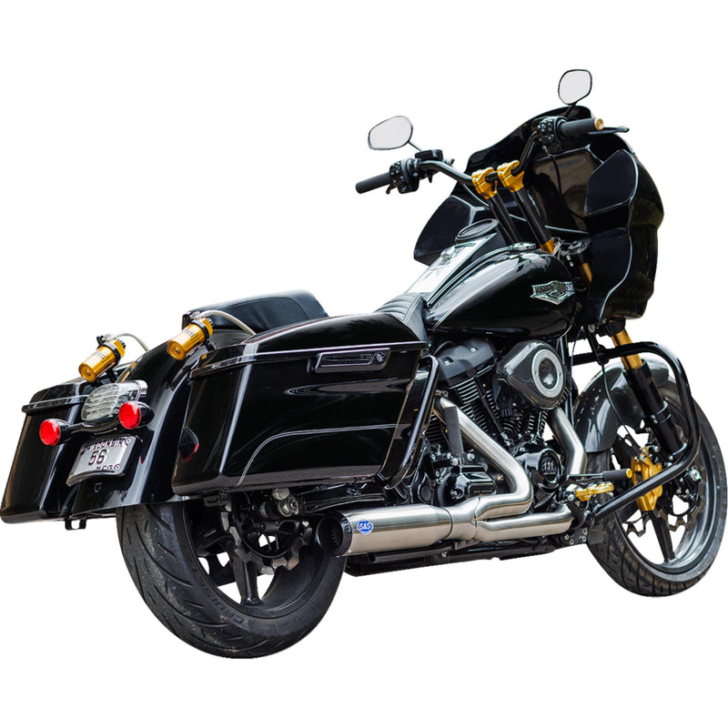 S&S Cycle Qualifier 2-Into-1 Exhaust System - 550-1108 For Harley Touring 2017-2026