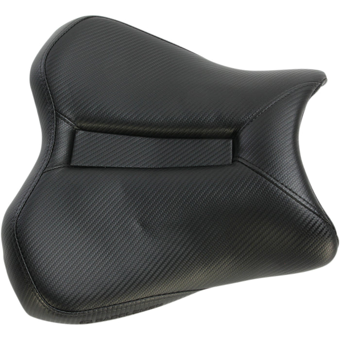 SADDLEMEN 0810-1915 0810-Y148 Gel-Channel™ Track Carbon Fiber Sport Seat — Sport Gel Channel™ Track Carbon Fiber Sport Seat - Black - R1