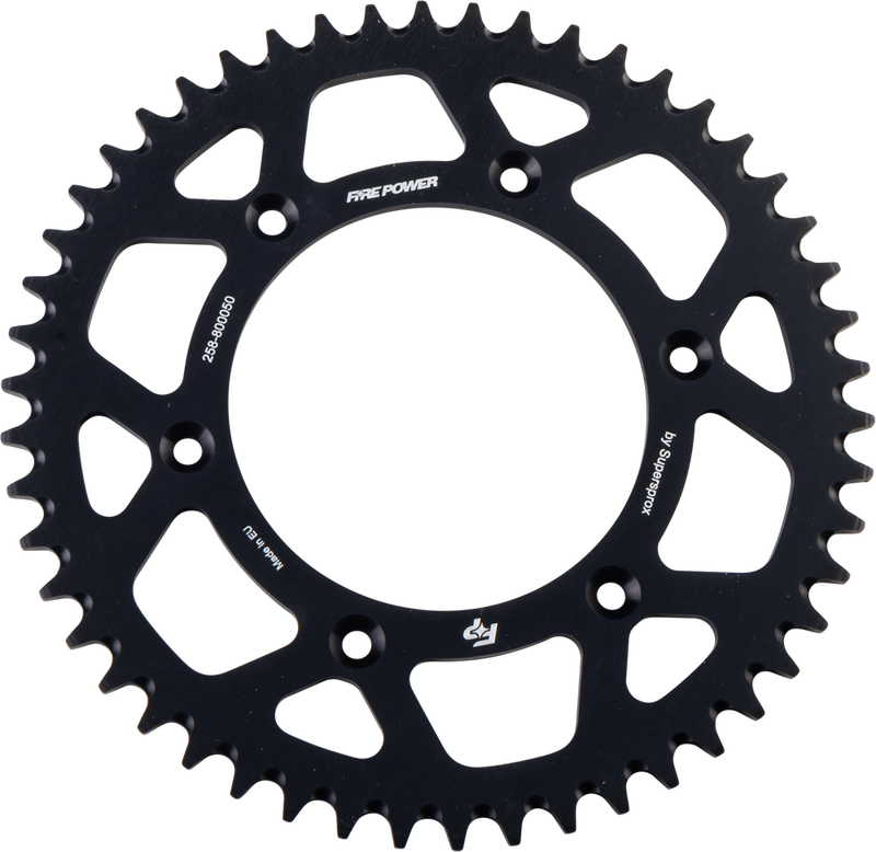 Fire Power Rear Sprocket Aluminum 50T Black - FPA-8000-50-BLK Beta Dirt Bikes 2012-2024