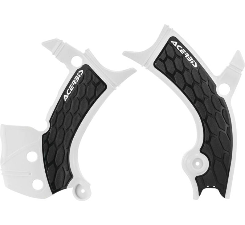 Acerbis 2689411035 16-19 Yamaha YZ250F/YZ450F/YZ250FX/YZ450FX/WR250F/450F Frame Guards- X-grip - White/black - Photo - Primary