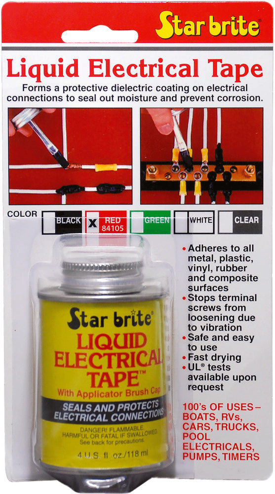 Star Brite 57-1177 84105 LIQUID ELECTRICAL TAPE RED 4 OZ
