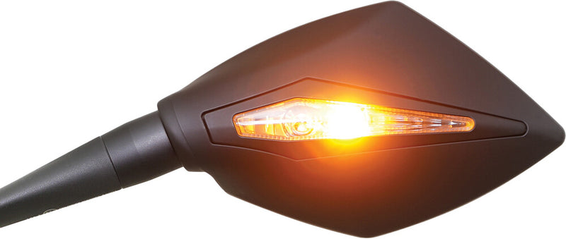 Koso North America Apex M10 Mirrors With Indicators Black - SB0000010