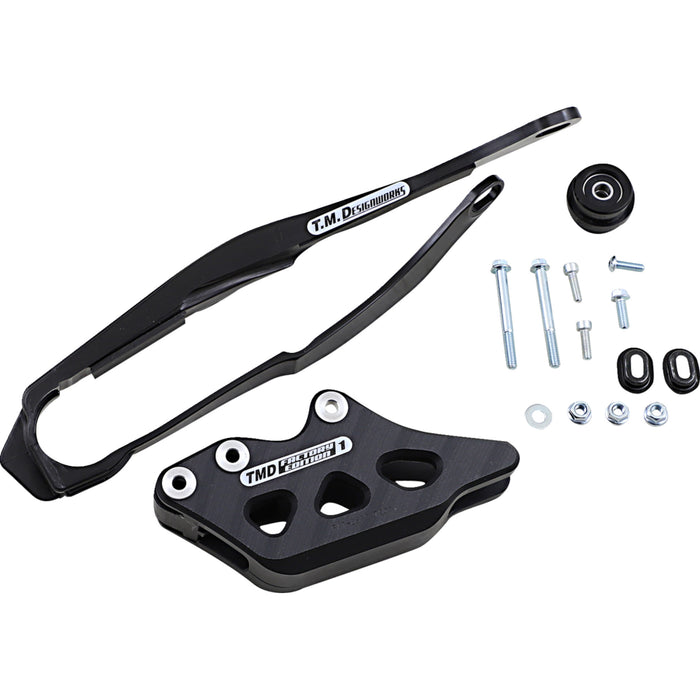 T.M. DESIGNWORKS 1231-1314 DCK-OR2-BK Chain Guide and Slider Kit Chain Guide/Slider - Honda - Black