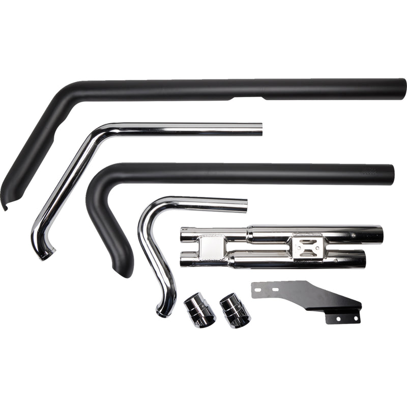 Cobra Speedster Slashdown 2-Into-2 Exhaust System - 6852B For Harley Softail 2012-2017