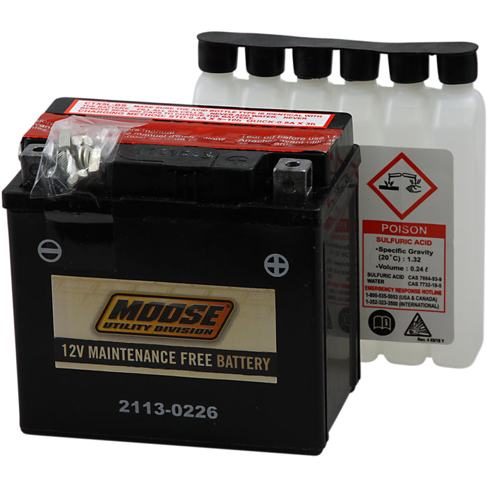 MOOSE OFFROAD 2113-0226 MTX5L-BS AGM Maintenance-Free Battery AGM Battery - YTX5L-BS