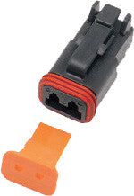 Namz Custom Cycle 850-08017 DP-2B 2-WIRE BLACK DEUTSCH PLUG & WDGLCK HD# 72112-94BK