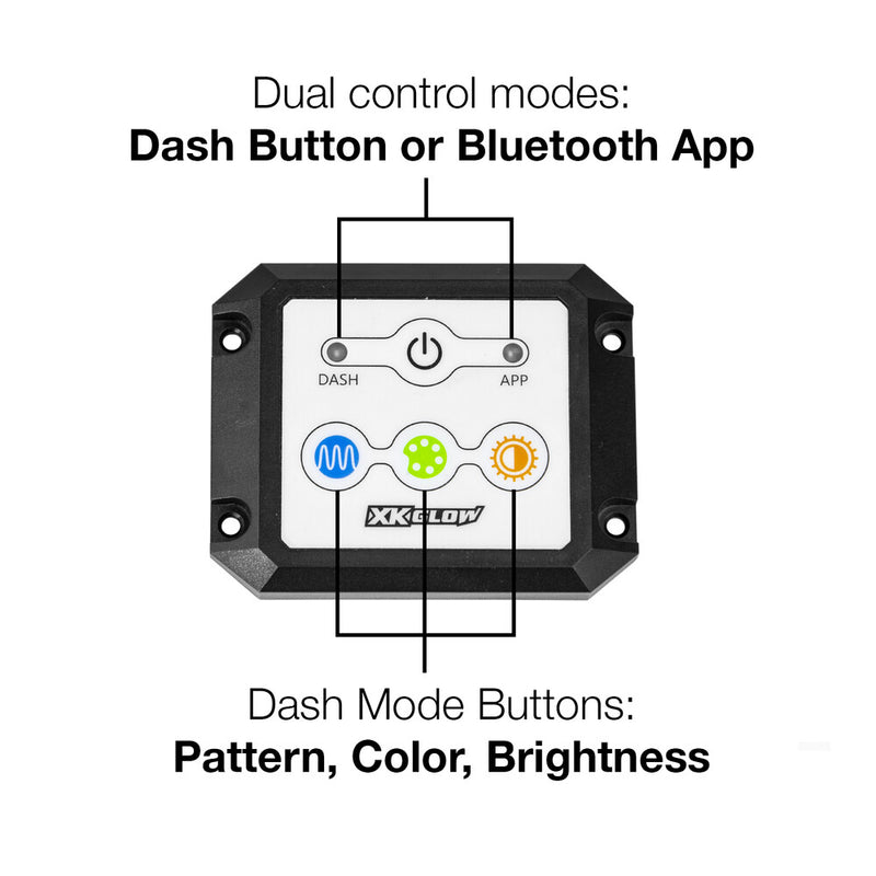 Xk Glow 653-0161 XK-CHROME-DM-KIT XKCHROME DUAL MODE DASH CONTRL