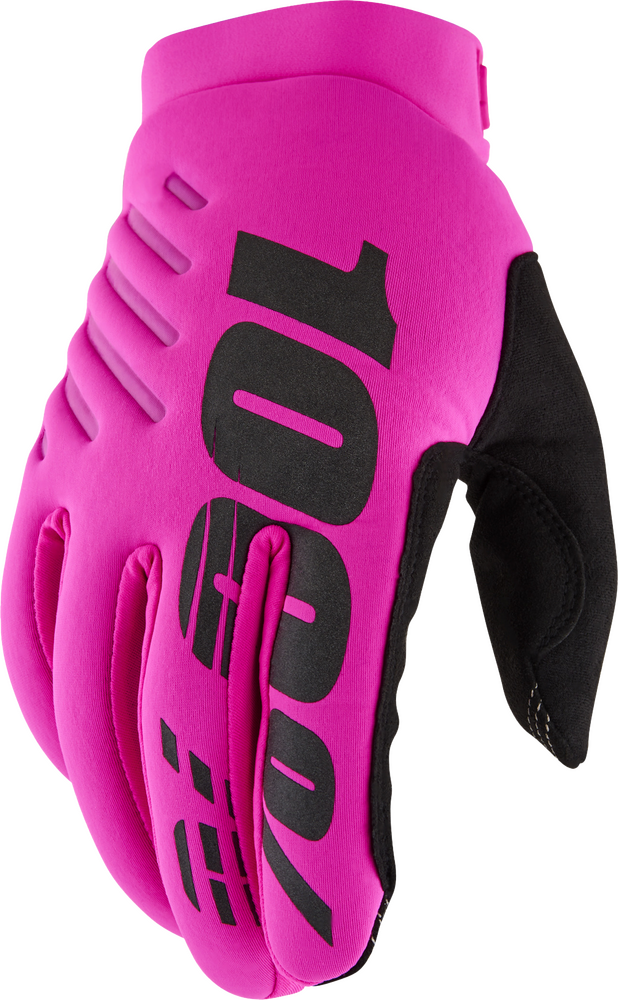 100% 610-6511S 10005-00006 BRISKER WOMEN'S GLOVES NEON PINK/BLACK SM