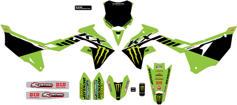 D-Cor Complete Graphic Kit - 20-20-664 Kawasaki KX 250 2021-2024