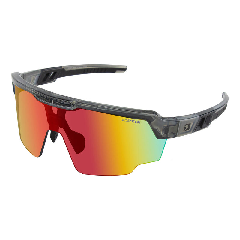 Bobster 26-5361 WHEELIE : BWHE01 WHEELIE CYCLING SUNGLASS GLOSS CLR GRY SMOKED BLK/RD RE