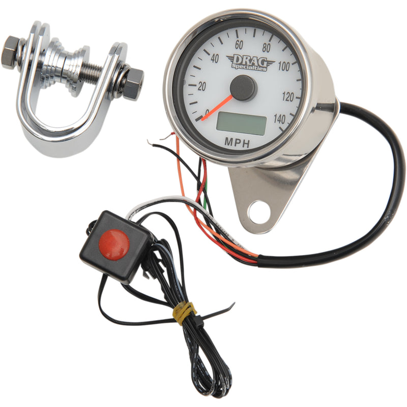 Drag Specialties Programmable Mini Electronic Speedometer Gauge For Harley Motorcycles 1986-2003