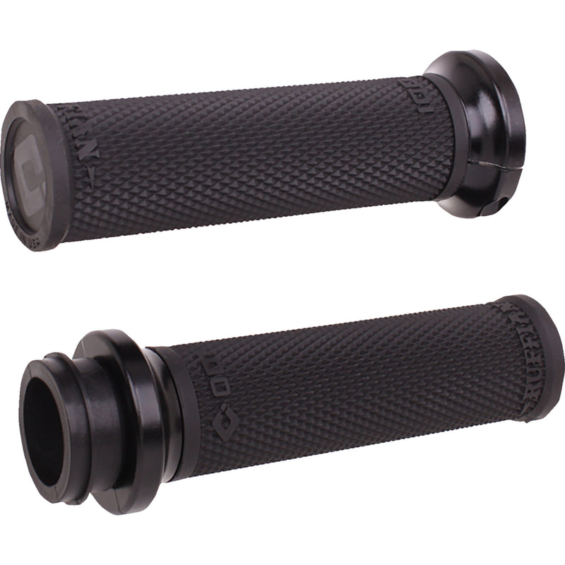 ODI Ruffian Lock-On Street Grips TBW Black - V30HTWB-B For Harley Motorcycles 2008-2024