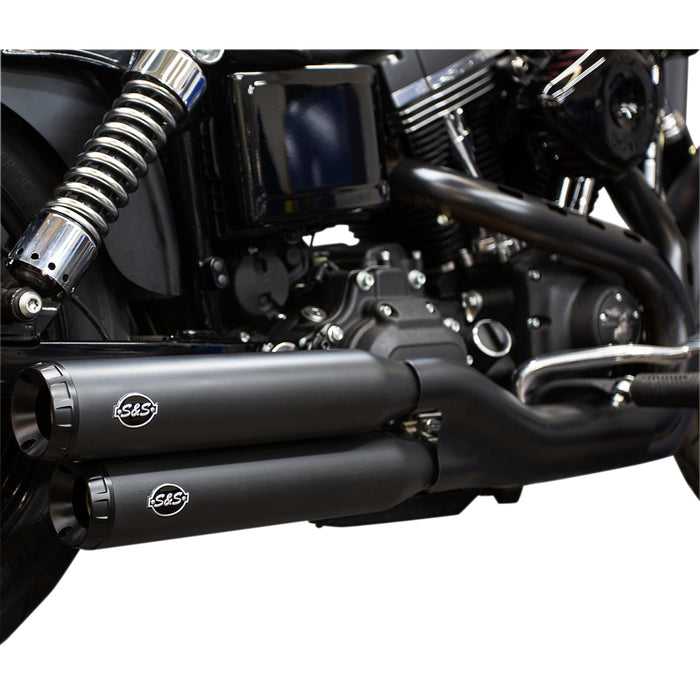 S&S CYCLE 1801-1278 550-0725 Grand National Slip-On Mufflers - Ceramic Black