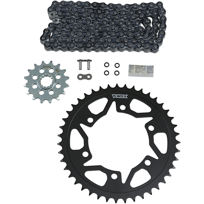 VORTEX 1230-1168 CK6402 OES Original Equipment Steel Chain Kit Chain Kit - Black - Suzuki - GSX-R 600