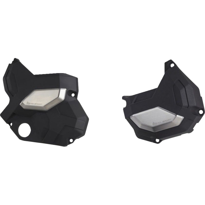 POLISPORT 0506-1807 91107 Clutch/Alternator Cover Kit black - kawasaki