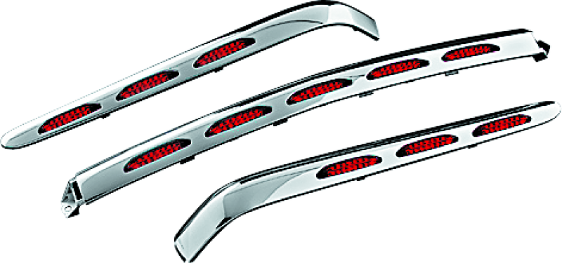Kuryakyn 3201 L.e.d. Trunk Molding For 01-10 GL1800 Chrome Red Lens - Photo - Primary