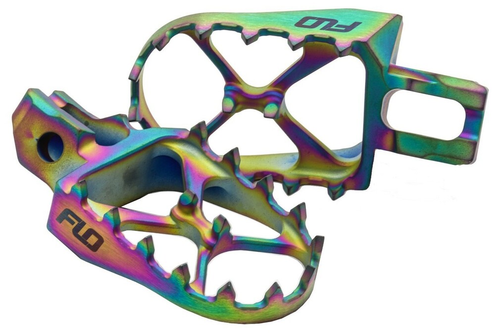Flo Motorsports 122-8026T TI-795-2JET TITANIUM FOOT PEGS JET FUEL GAS/HUS/KTM