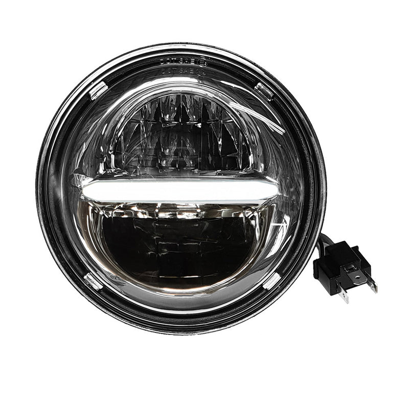 Pathfinder 226-0100 HD7CLC CLASSIC LED HEADLIGHT 7" W/DRL CHROME