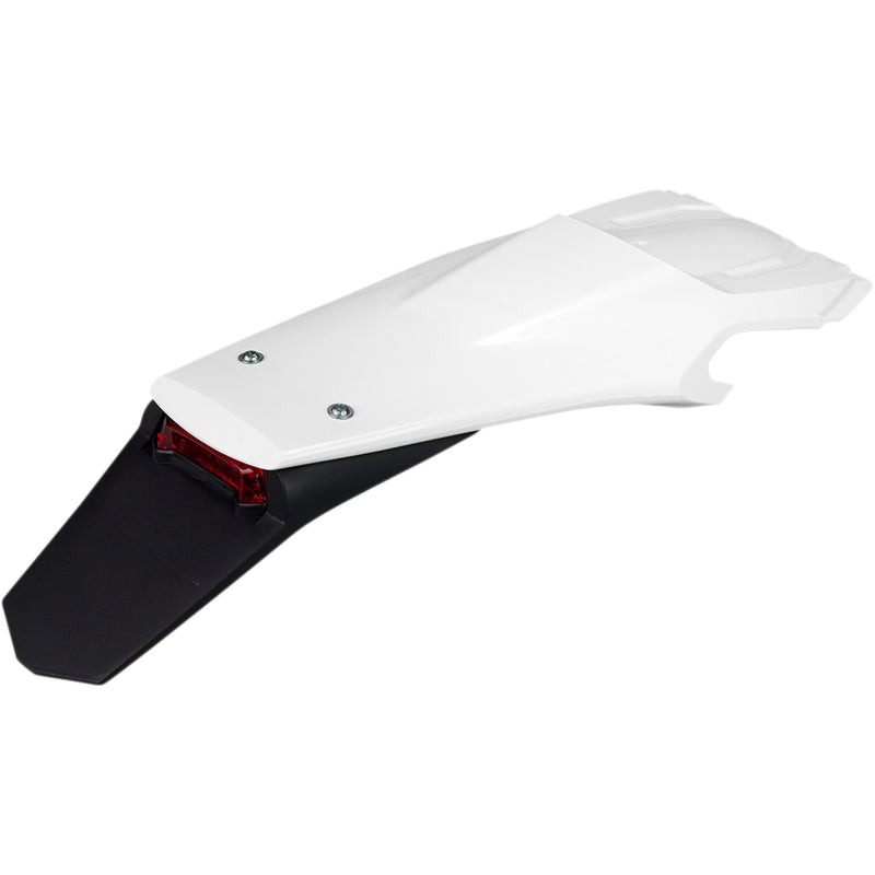 UFO 1403-3019 HU03398040 Enduro Rear Fender with light - white/black