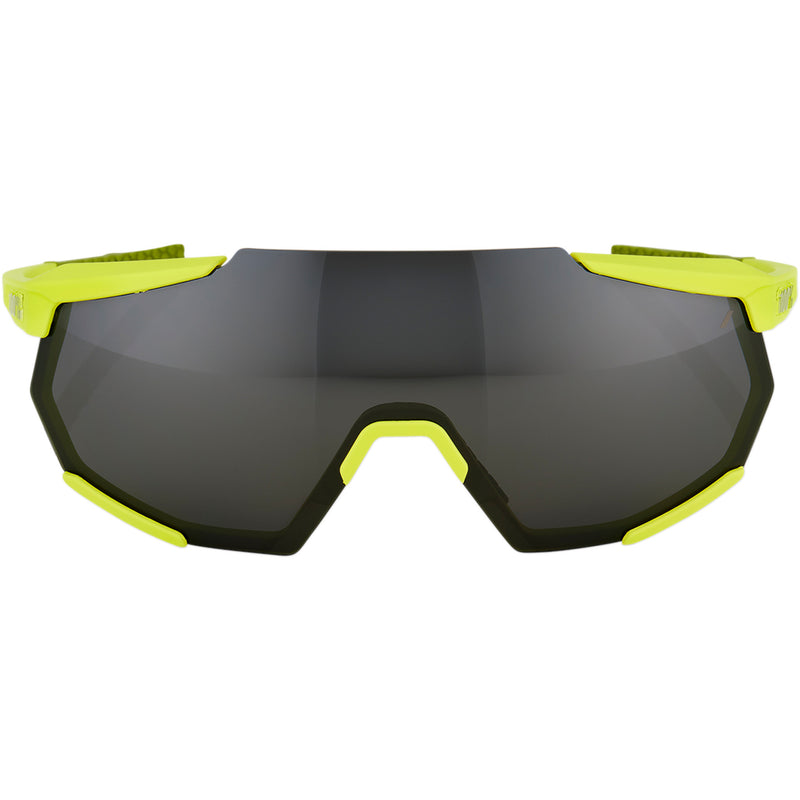 100% 2610-1190 61037-004-61 Racetrap Performance Sunglasses Racetrap Sunglasses - Yellow - Black Mirror Lens
