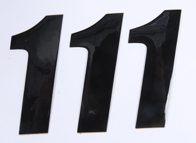 D'cor Visuals D-Cor Number 1 Black 4" 3/PK - 45-24-1