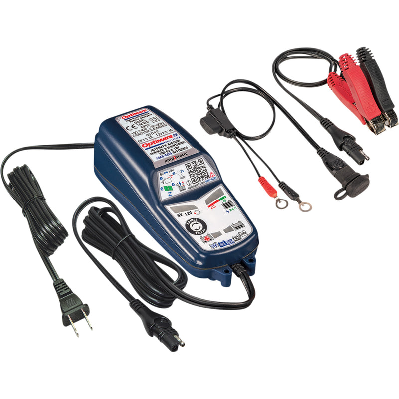 TECMATE 3807-0571 TM-321 Optimate™ 5 Select Silver Battery Charger Battery Charger/Maintainer