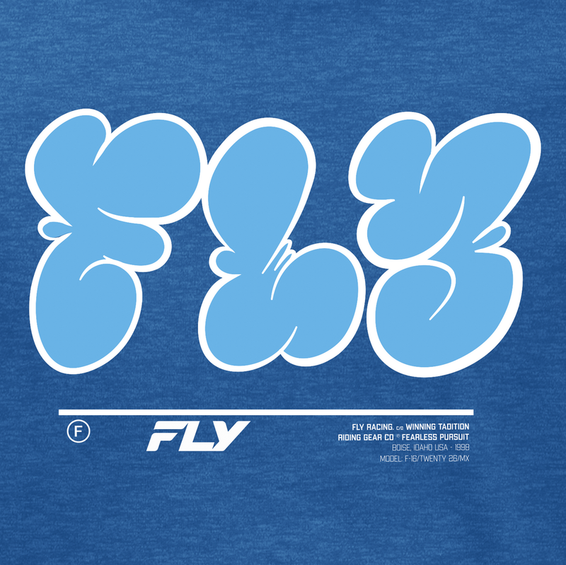 Fly Racing 354-0414YL 354-0414YL YOUTH FLY GRAFFITI TEE BLUE YL