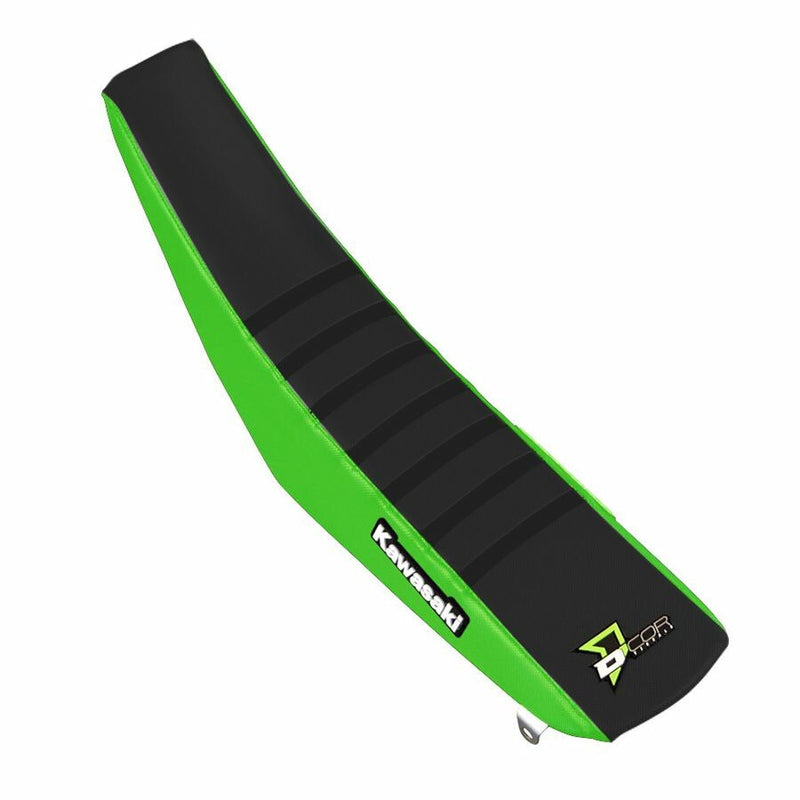 D'cor Visuals D-Cor Seat Cover 22 MEK Green Black Ribs - 30-20-484 Kawasaki KX 450 / KX 250 2019-2025