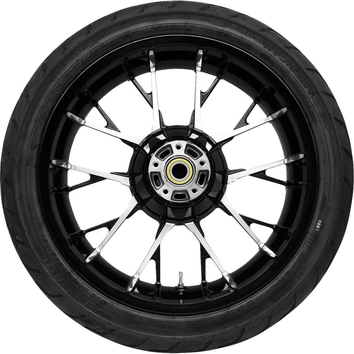 COASTAL MOTO 0336-0018 PKG-MAR185BC-ABST Marlin Wheel/Tire Combinations - Marlin Rear Wheel - Black Cut (18") | Dunlop Tire (180/55B18)