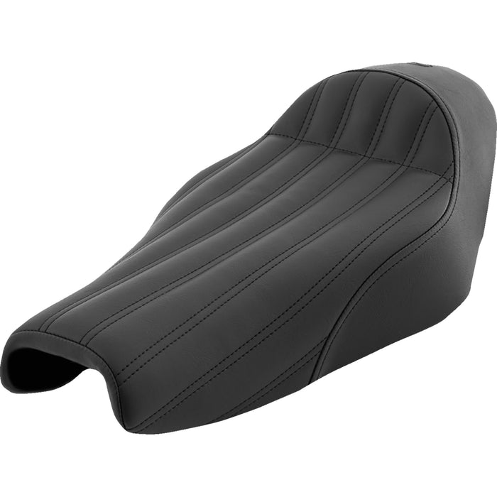 SADDLEMEN 0804-0646 807-11-0023 Knuckle Solo Seat - Ribbed - Black