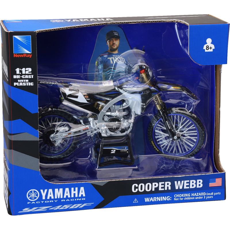 NEW RAY TOYS 7001-0103 58483 Mini Yamaha YZ450F Dirt Bike Yamaha YZ450F Dirt Bike - 1:12 Scale - Cooper Webb #2