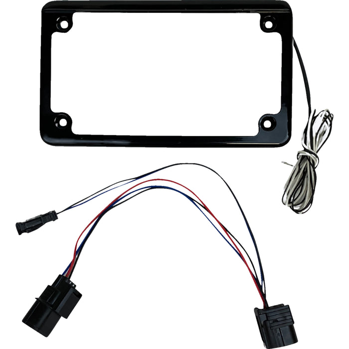 CUSTOM DYNAMICS 2030-2305 CD-LPF-TA LED License Plate Frame License Plate Frame - LED - w/ Tag Light - Black - SXS