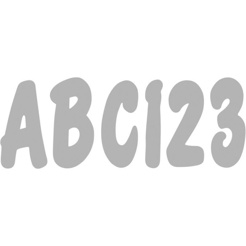 HARDLINE 4320-2423 SIL200EC Boat Lettering Registration Kit Sticker Kit - Silver - 200