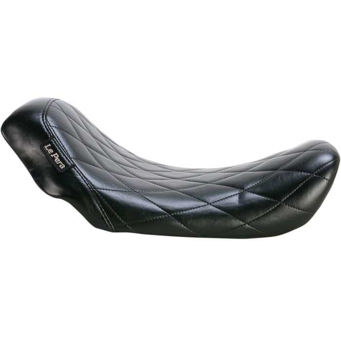 LE PERA 0803-0434 LK-001DM Bare Bones Solo Seat - Diamond Stitch - Black - Dyna '06-'17