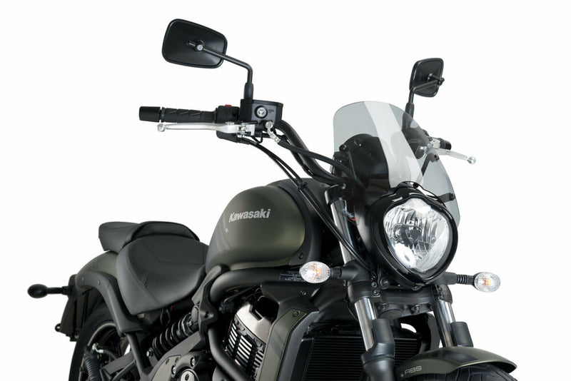 Puig Hi-Tech Parts Windscreen Naked NEW GEN Sport Smoke - 3175H Kawasaki Vulcan 2015-2023