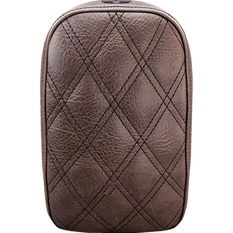 Saddlemen Detachable Pillion Pad Lattice Stitched Brown 6" - SA1025