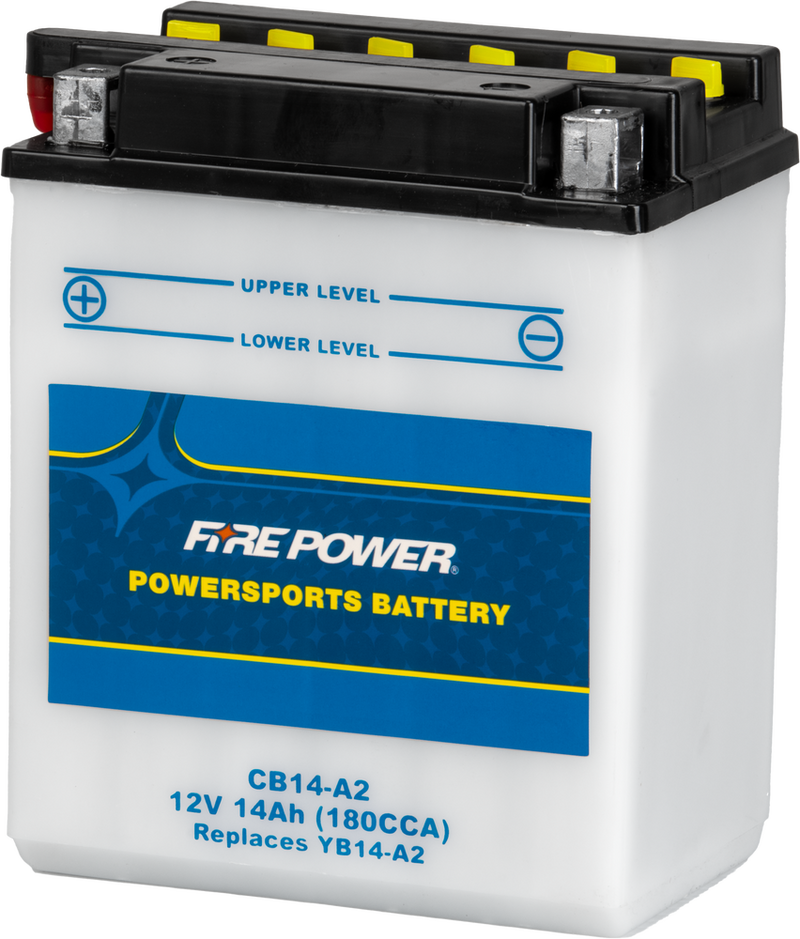 Fire Power Battery W Acid 12V Heavy Duty - CB14-A2 Arctic Cat ATVs 1998-2015