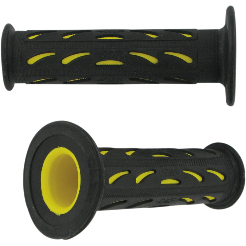 PRO GRIP PG-724BKYL PA0724OEGI02 724 Dual Density Sportbike Grips Grips - 724 - Open Ends - Black/Yellow