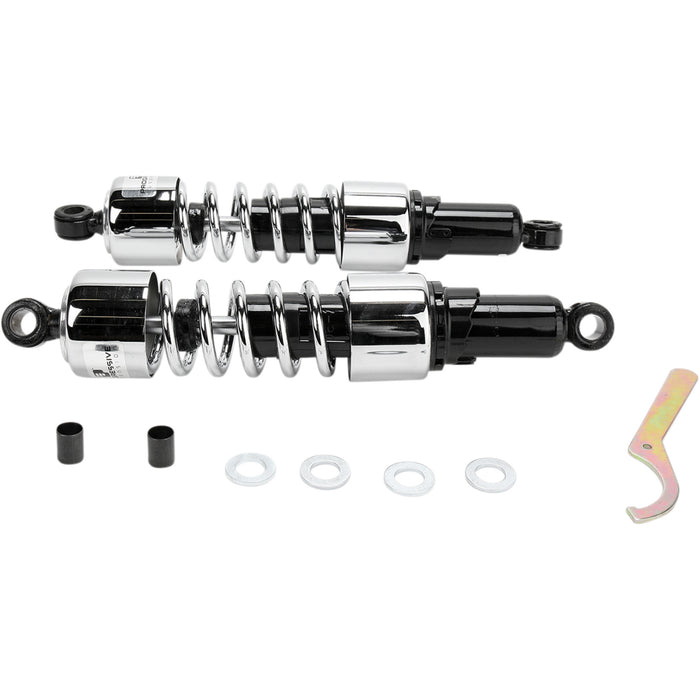 PROGRESSIVE SUSPENSION DS-310045 412-4226C 412 Series Cruiser Shocks — Heavy Duty Shocks - 412 Cruiser Series - Chrome - 14.25" - Heavy Duty