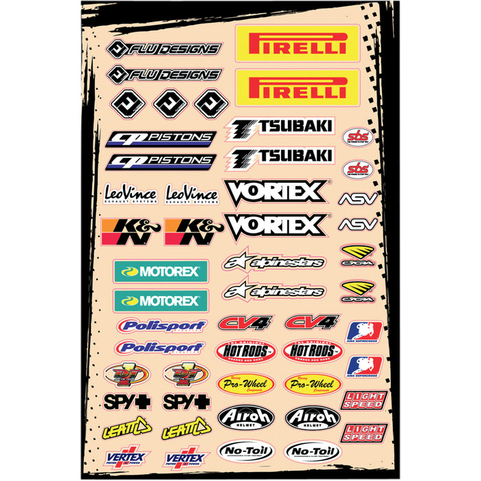 FLU DESIGNS INC. 4320-1195 00502 Universal Logo Decal Kit Decal Logo Kit - A