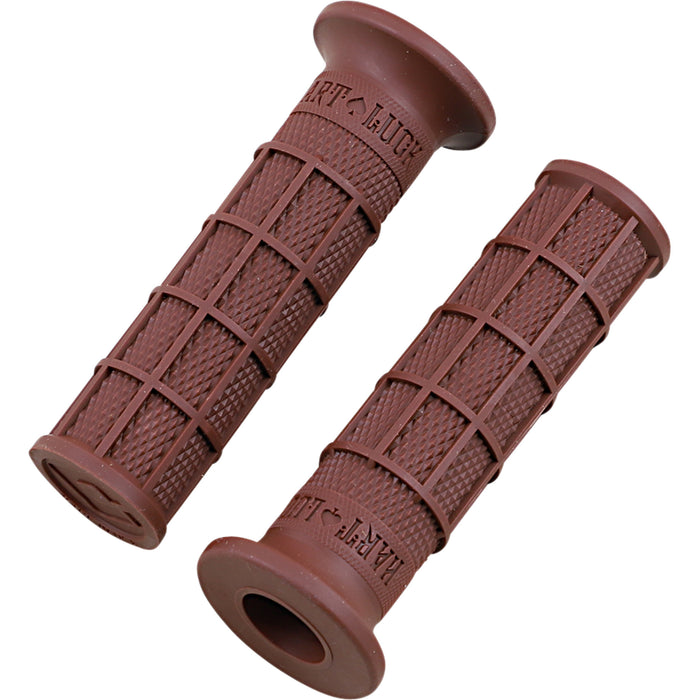 ODI 0630-2734 V02FWBN Hart-Luck Signature Full-Waffle Slip-On Grips Grips - Hart-Luck - Brown