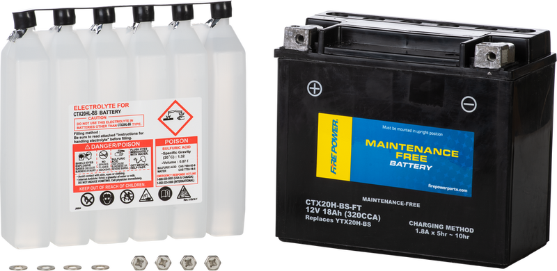 Fire Power Battery Maintenance Free - CTX20H-BS-FT Arctic Cat ATVs 2008-2021