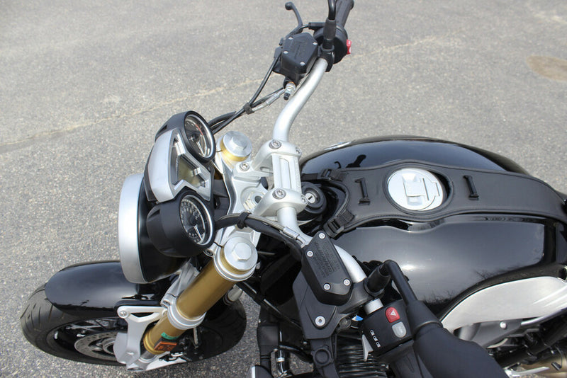 Helibars Handlebar Risers Silver - HR05160 BMW Nine / Nine Urban / Nine Pure / Nine Scrambler 2014-2023