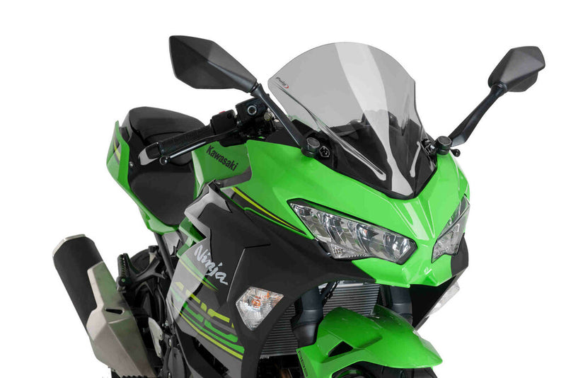 Puig Hi-Tech Parts Windscreen Z-Racing Smoke - 9976H Kawasaki Ninja 400 2018-2023