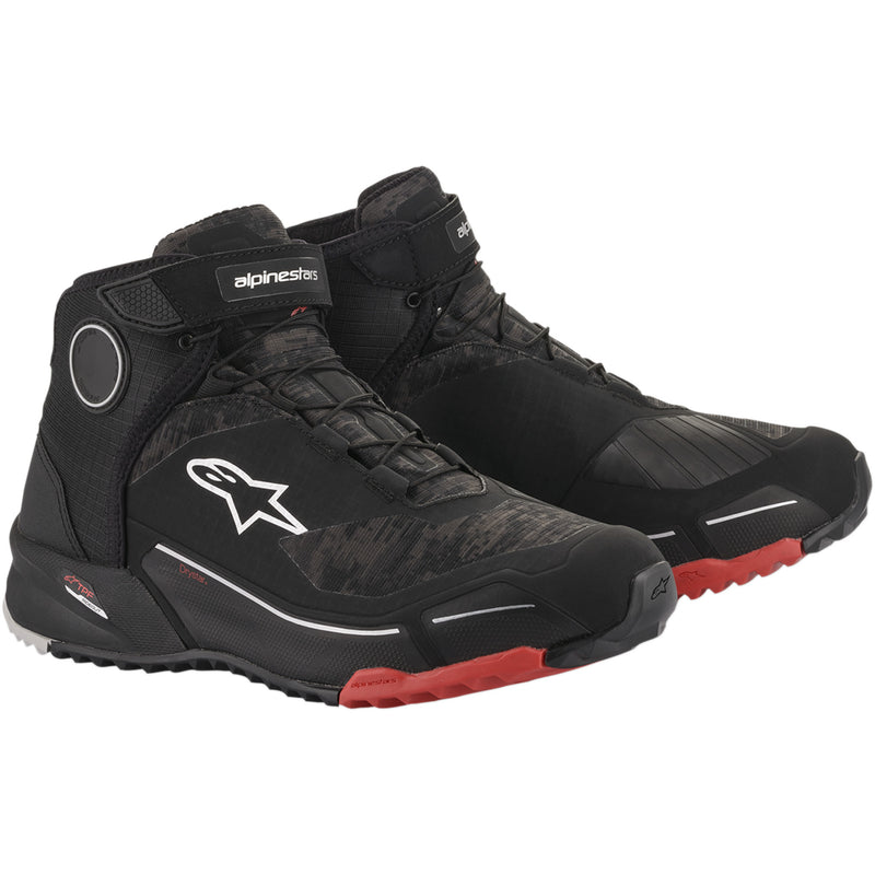 ALPINESTARS 3405-2521 26118209938.5 CR-X Drystar® Riding Shoes CR-X Drystar® Shoes - Black Camo/Red - US 8.5