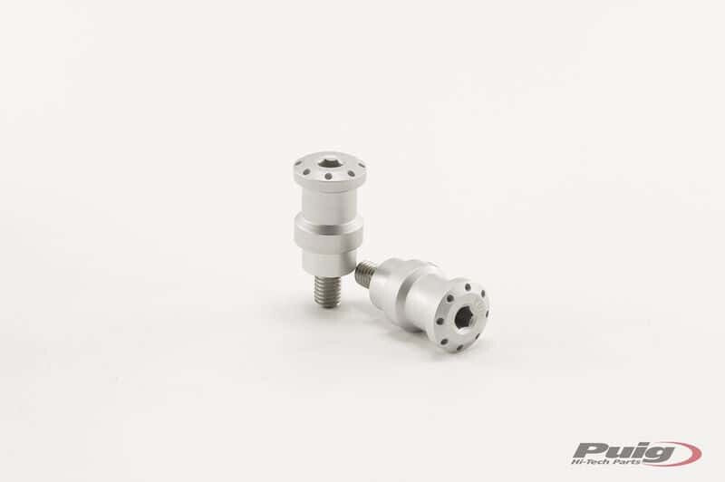 Puig Hi-Tech Parts Swingarm Spools HI-Tech 8MM Silver 2/PK - 5923P For Triumph Motorcycles 2010-2020 | Suzuki Motorcycles 1993-2020